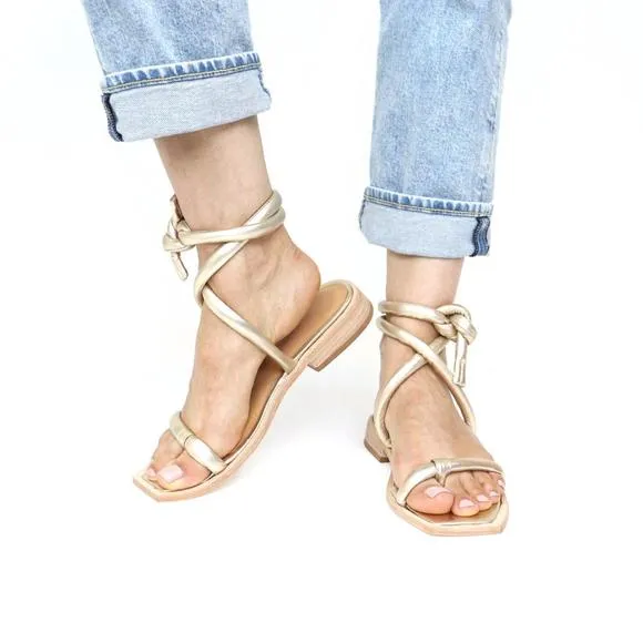 NEW WAL &amp; PAI women's eureka sandals in gold