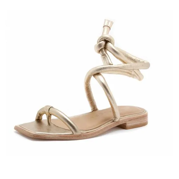 NEW WAL &amp; PAI women's eureka sandals in gold