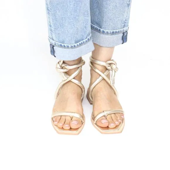 NEW WAL &amp; PAI women's eureka sandals in gold