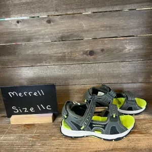 New Childrens Merrell Gray Sandals Strappy Open Toe Comfort Sandals Size‎ 11 C