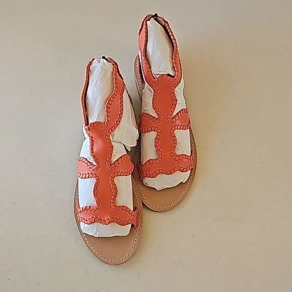 New Jack Roger’s Jackie Gladiator Coral Sandals, Size 9