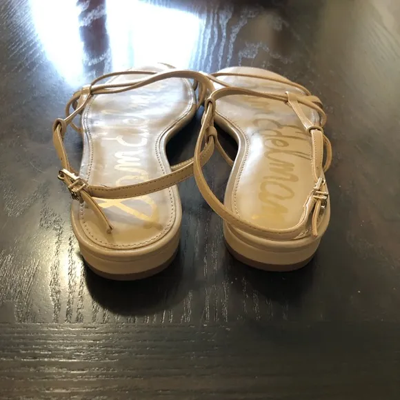 NEW🌟Sam Edelman Sz 9 TEALE Elegant Tan Strappy Sandals summertime flats comfort