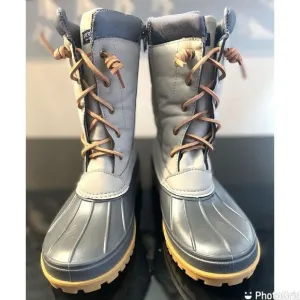 New Sperry Trailboard Duck Boots Gray Youth 5M Cushioned Insole Rubber Outsole