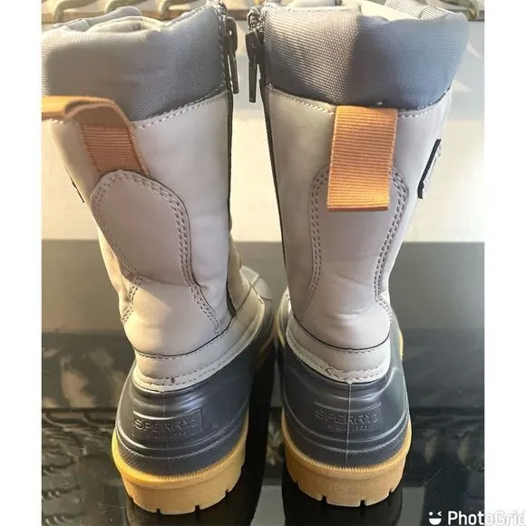 New Sperry Trailboard Duck Boots Gray Youth 5M Cushioned Insole Rubber Outsole