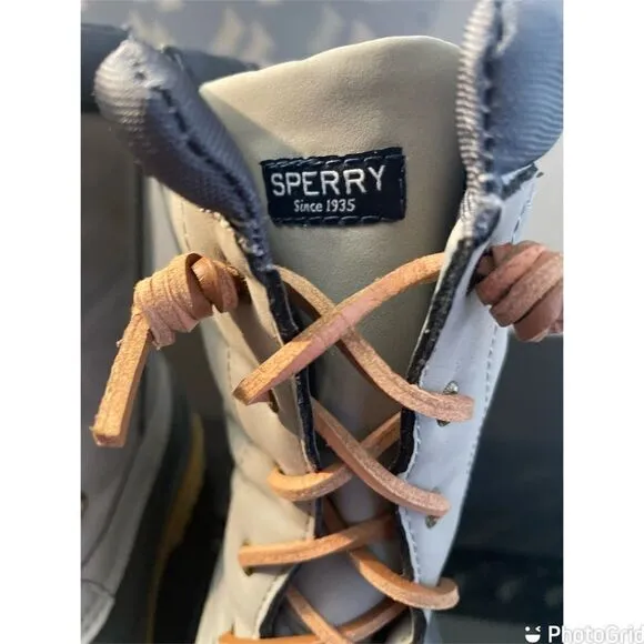 New Sperry Trailboard Duck Boots Gray Youth 5M Cushioned Insole Rubber Outsole