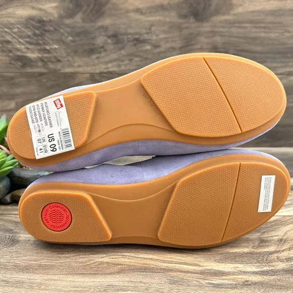NIB Fitflop Allegro 9 41 Suede Leather Penny Loafers Flats Wild Lavender