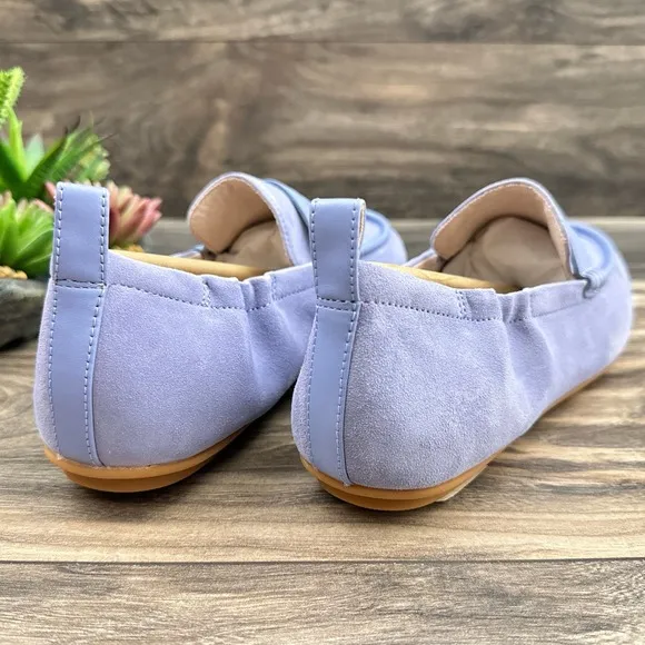 NIB Fitflop Allegro 9 41 Suede Leather Penny Loafers Flats Wild Lavender