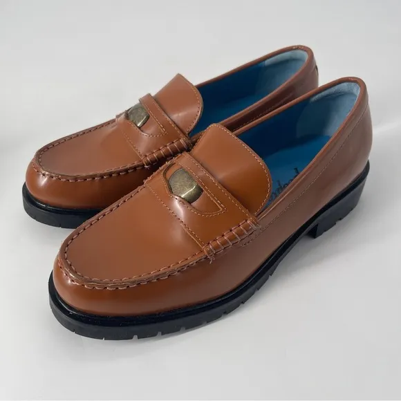 NIB Free People Liv Brown Penny Loafers Women’s Size 7.5