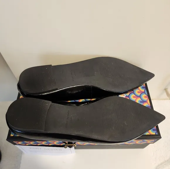 NIB Kurt Geiger &quot;Regent&quot; Black Patent Leather Mary Jane Flats Sz.9/39 Ret.$229