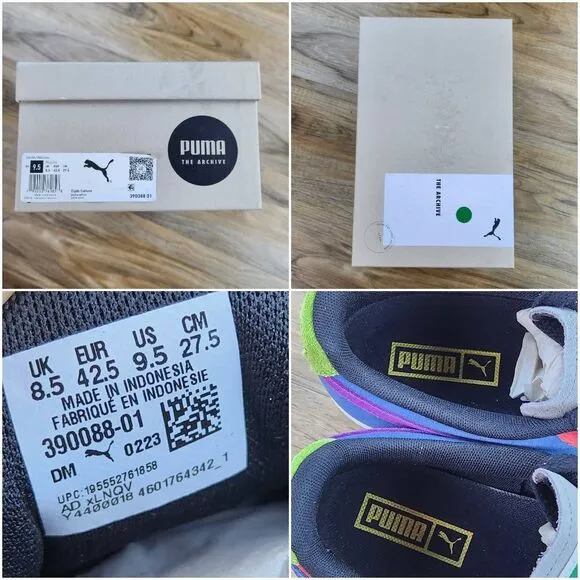 🩵NIB Puma Clyde Culture Multicolor Sneakers Men's 9.5