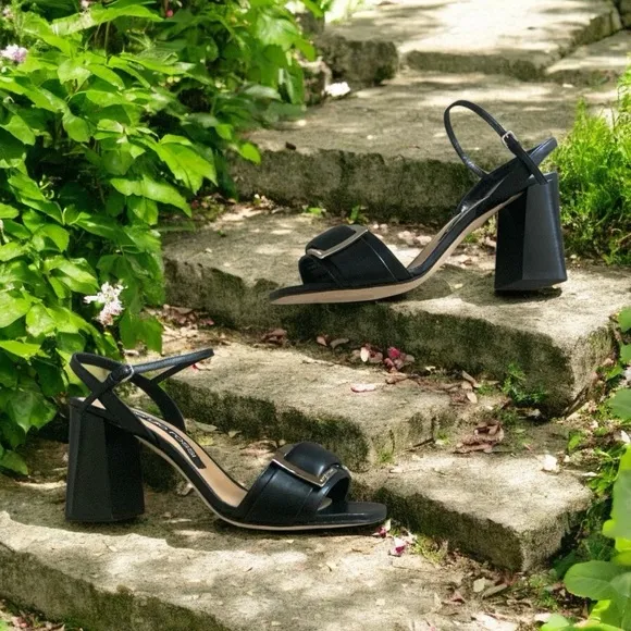 NIB Sergio Rossi SR Prince Leather Sandals Size 39.5 $715