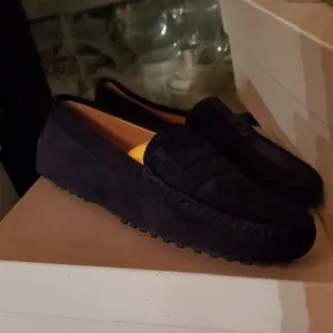 Nib Tod's Navy Suede Driving Loafers
