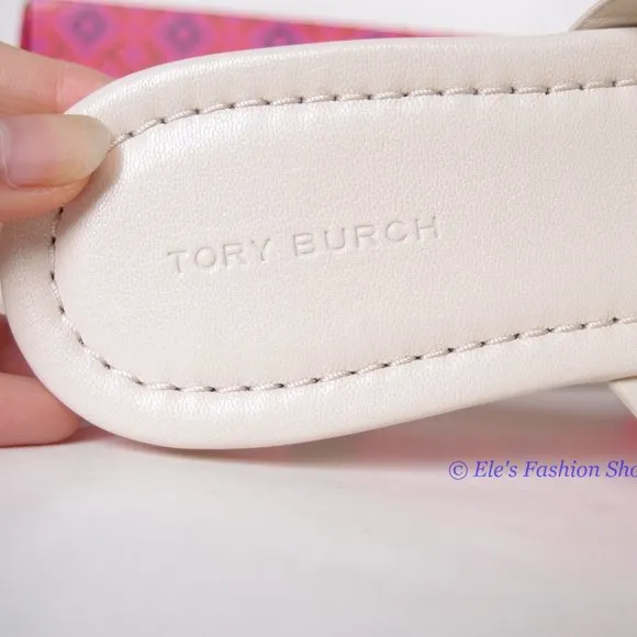 NIB Tory Burch Crystal Embellished Miller Pave Sandal Cream US 7 8 8.5 9 9.5 10
