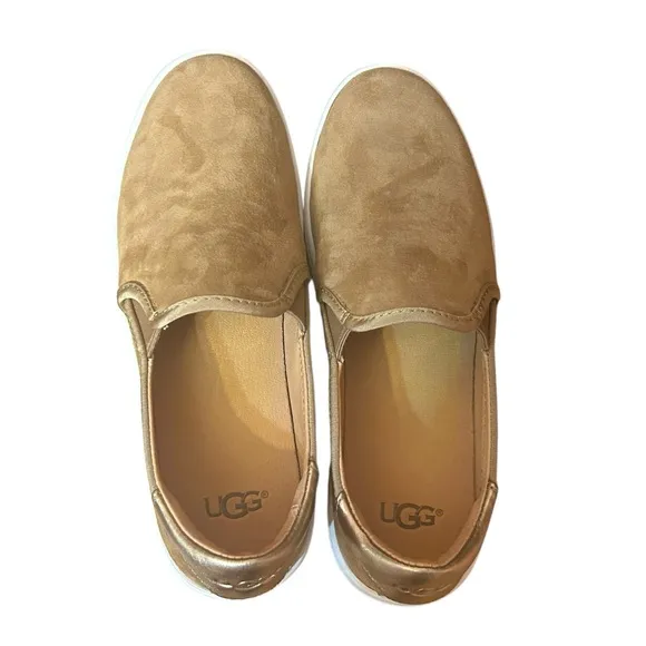 NIB UGG Women’s CAHLVAN Sneaker, New,  Chestnut Suede, Size 6 NWT