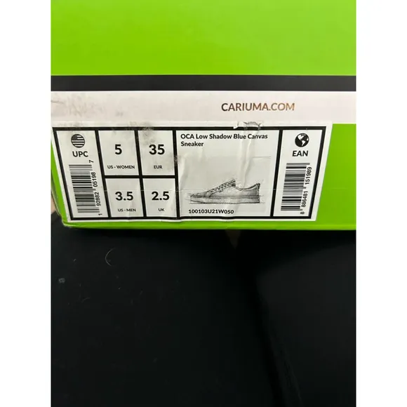 NIB Women's Cariuma OCA Low Canvas Sneakers Size 5 Shadow Blue