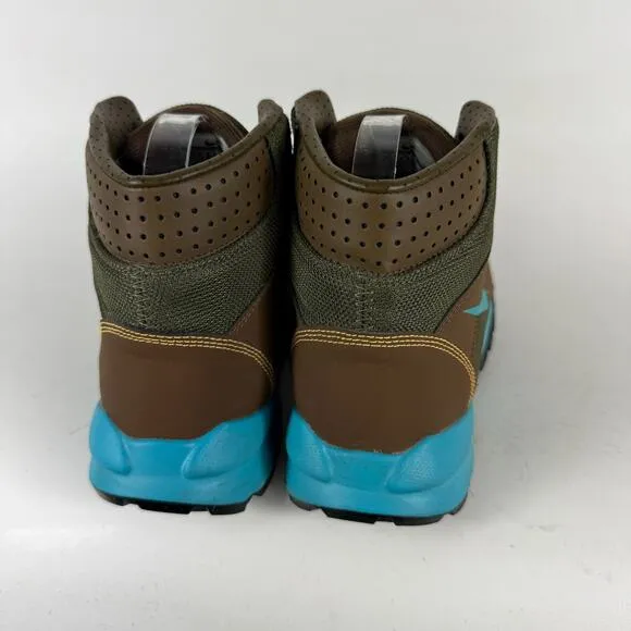 Nike Acg Takos Hiking Shoes Men's 9.5 Army Green Brown Leather Lace-Up Mid Top