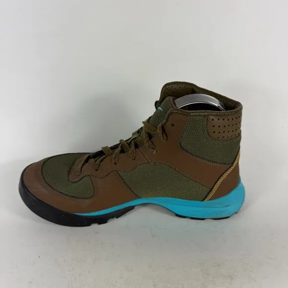 Nike Acg Takos Hiking Shoes Men's 9.5 Army Green Brown Leather Lace-Up Mid Top