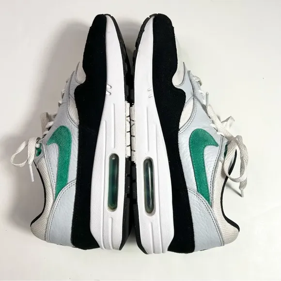 Nike Air Max I Sneakers White, Black and Green Size 9.5
