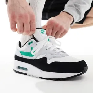 Nike Air Max I Sneakers White, Black and Green Size 9.5