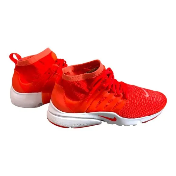 Nike Air Presto Fly Knit Mens Red Ultra Orange Athletic Sneakers 8.5  READ