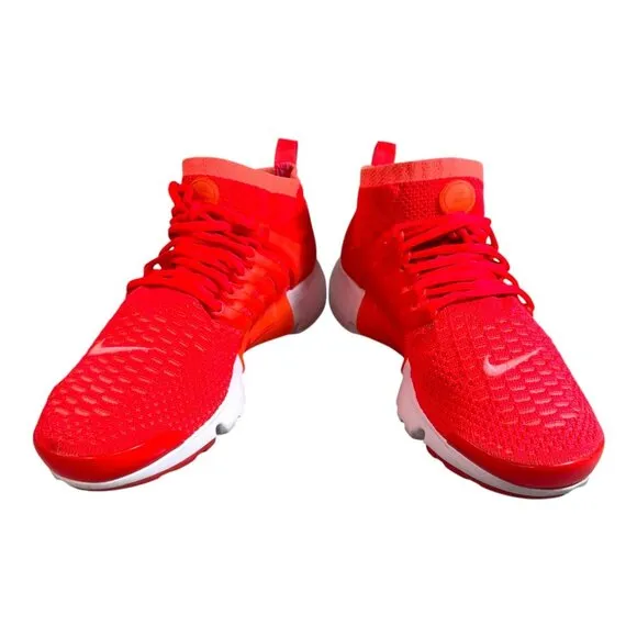 Nike Air Presto Fly Knit Mens Red Ultra Orange Athletic Sneakers 8.5  READ