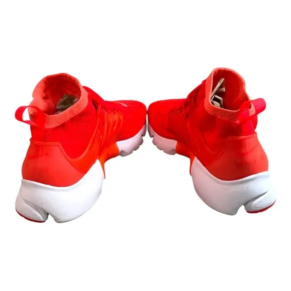 Nike Air Presto Fly Knit Mens Red Ultra Orange Athletic Sneakers 8.5  READ