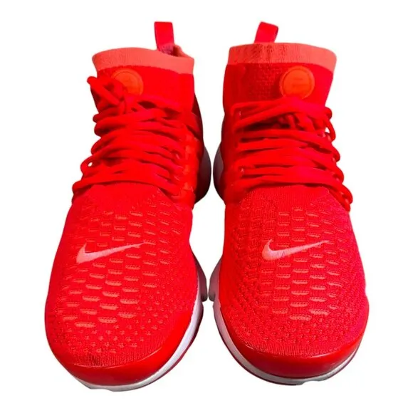 Nike Air Presto Fly Knit Mens Red Ultra Orange Athletic Sneakers 8.5  READ