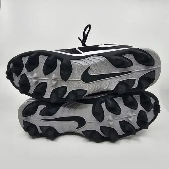 Nike Black White Land Shark Football Cleats Sneakers Mens Size US 10 UK 9 EU 44