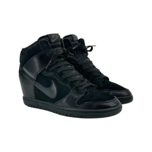 Nike Dunk Sky Hi Essential Black Hidden Wedge Sneakers - Black Out Colorway 9.5