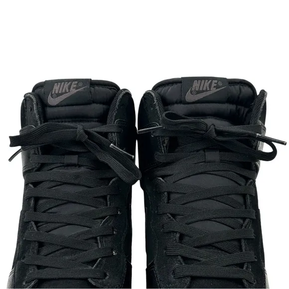 Nike Dunk Sky Hi Essential Black Hidden Wedge Sneakers - Black Out Colorway 9.5