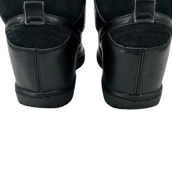 Nike Dunk Sky Hi Essential Black Hidden Wedge Sneakers - Black Out Colorway 9.5