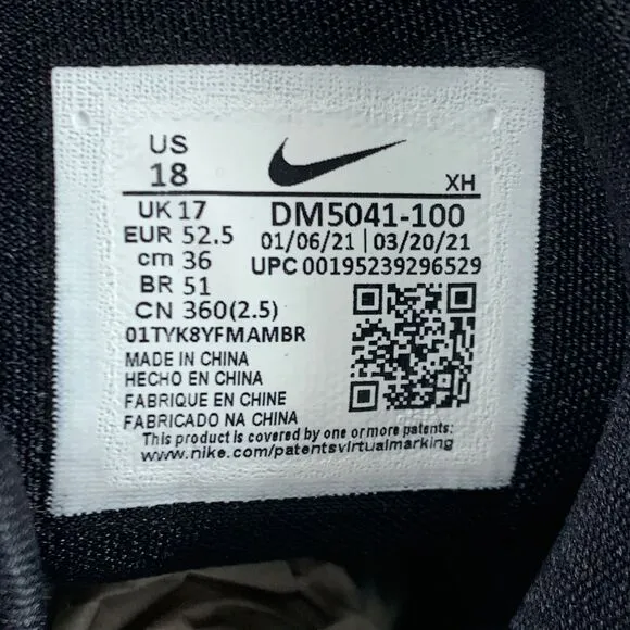 Nike Kyrie 4 TB Promo White Black DM5041-100 Basketball‎ MEN'S [US SIZE 18] NIB