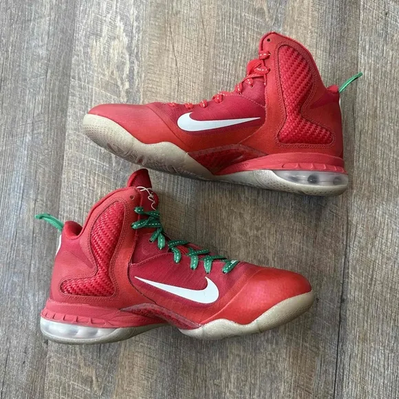 Nike LeBron 9 IX Christmas Red
