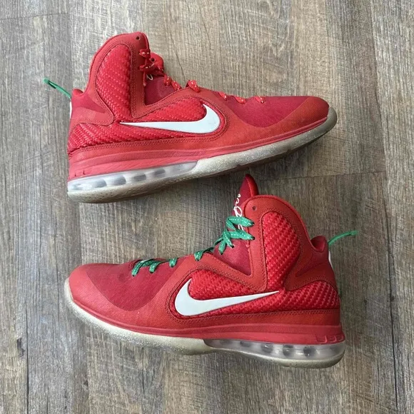 Nike LeBron 9 IX Christmas Red