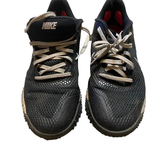 Nike Men's  'Alpha Huarache Elite 3 Turf' Sneakers in Black/White Size 7