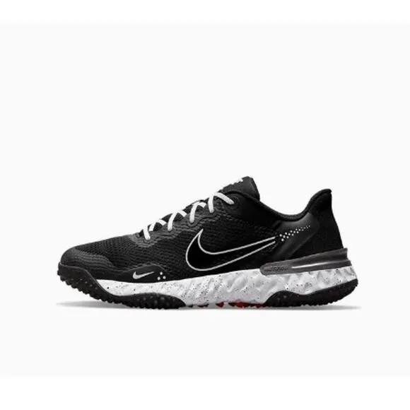 Nike Men's  'Alpha Huarache Elite 3 Turf' Sneakers in Black/White Size 7