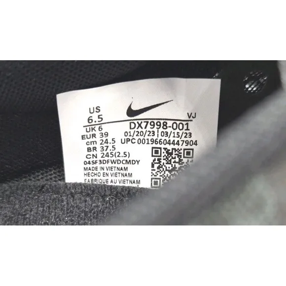 NIKE Rival Waffle 6 Cross Country Running DX7998-001 Black/White Men's 6.5 New