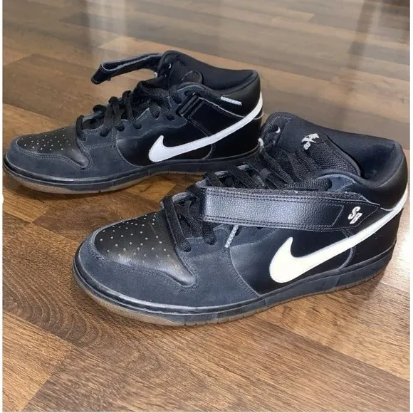 Nike SB Dunk High Pro Skateboarding Shoes Zoom Air Cushion Anthracite Black 2015