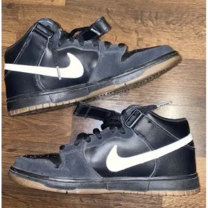 Nike SB Dunk High Pro Skateboarding Shoes Zoom Air Cushion Anthracite Black 2015