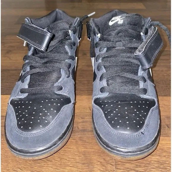 Nike SB Dunk High Pro Skateboarding Shoes Zoom Air Cushion Anthracite Black 2015