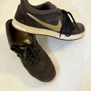 Nike Sb Zoom Air 1984 Paul Rodriguez Vintage Men Brown Suede Gold Accents Size 9
