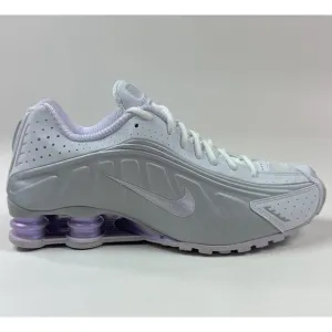 Nike Shox R4 Womens 10 White Barely Grape Platinum Shoes Sneakers HF5076-100