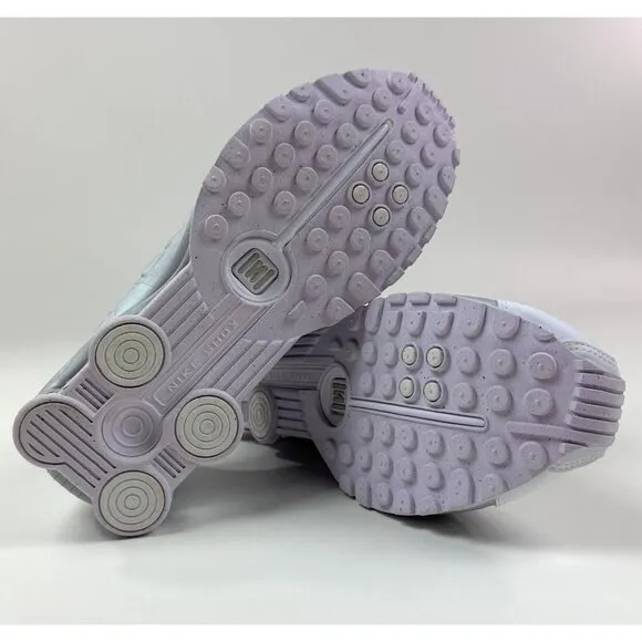 Nike Shox R4 Womens 10 White Barely Grape Platinum Shoes Sneakers HF5076-100