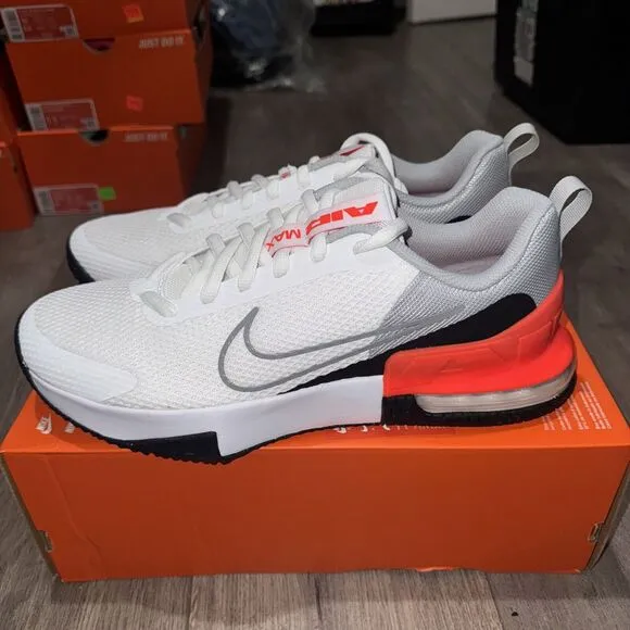 Nike Size 12 Men Air Max Alpha Trainer 6 Light Smoke Grey White Black