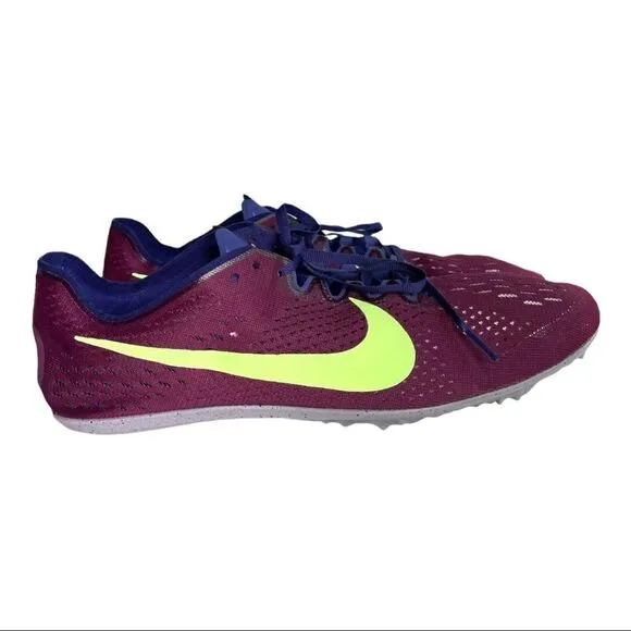 NIKE Zoom Mamba Sneakers Running Trainers Spikes Bordeaux Lime