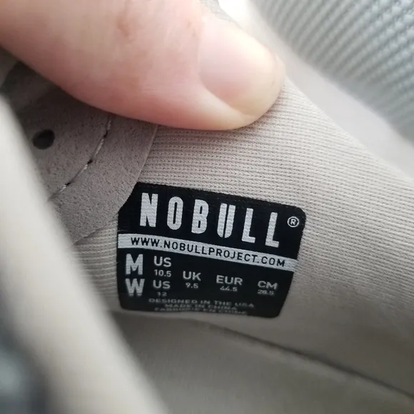 NoBull Superfabric Outwork Training Sneakers Arctic Grey Size 10.5/12