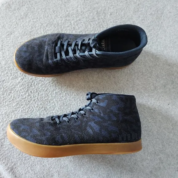 Nobull Toomey Canvas Mid Training Weightlifting Sneakers Blue Unisex USM13 W14.5