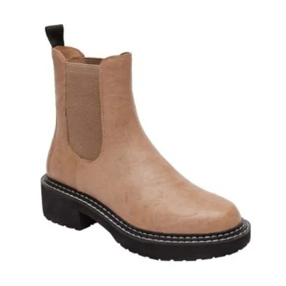 Nordstrom Lisa Vicky Pub Tan Lug Sole Platform Chunky 90's Ankle Boots Size 10