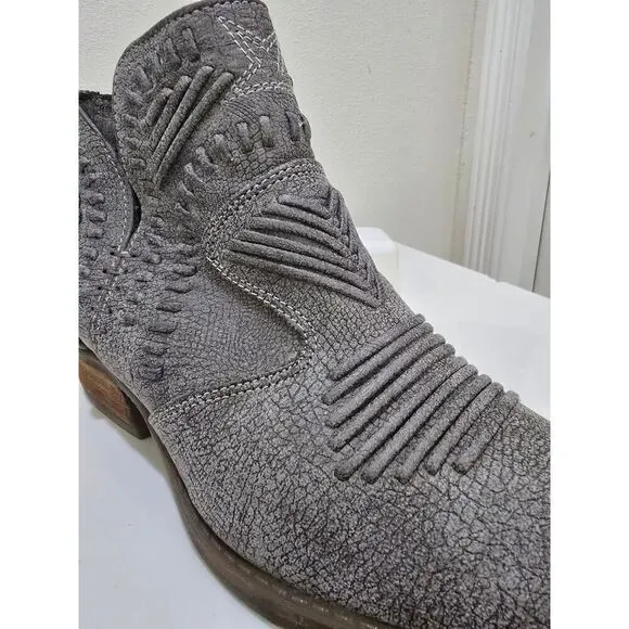 Not Rated Nosara Booties Boho Western Boots Chuncky Heel Vegan Women's Size 9