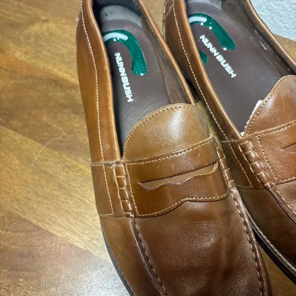 Nunn Bush Leather Penny Loafers Classic Comfort Dress Shoes Brown Mens 13M